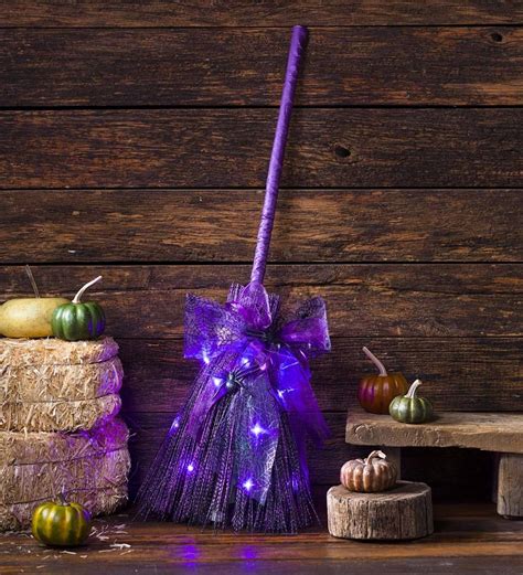 Get Ready for Halloween with a Purple Witch Broom